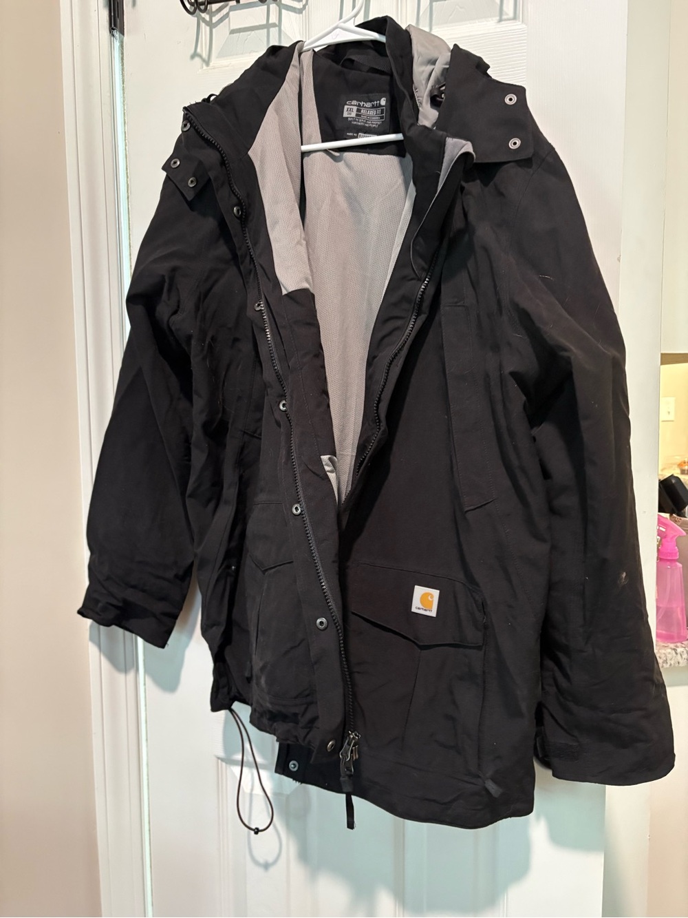 Carhartt Black Hooded Coat